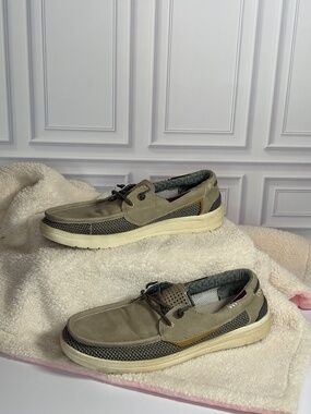 HEYDUDE Welsh Grip Classic Taupe Grey Men’s Size 11 Boat Shoes NWOB or Tags